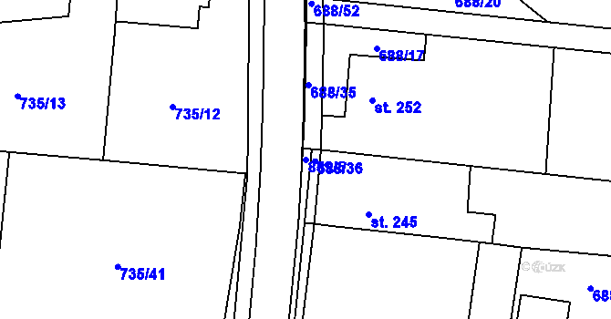 Parcela st. 859/5 v KÚ Ostřešany, Katastrální mapa