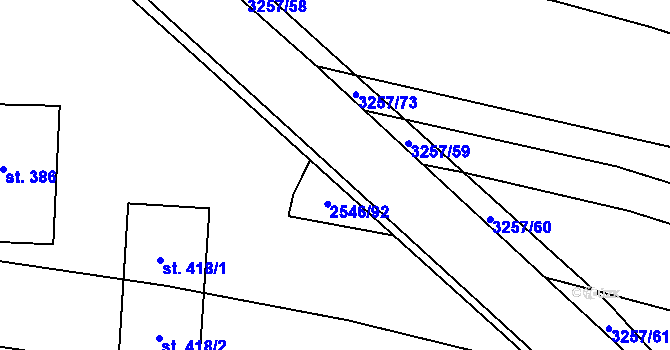 Parcela st. 3257/21 v KÚ Osvětimany, Katastrální mapa