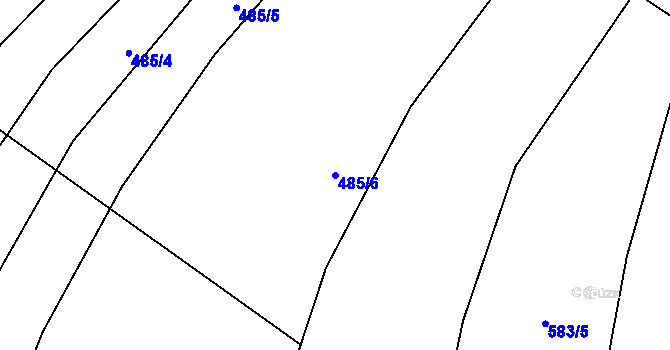 Parcela st. 485/6 v KÚ Osvětimany, Katastrální mapa