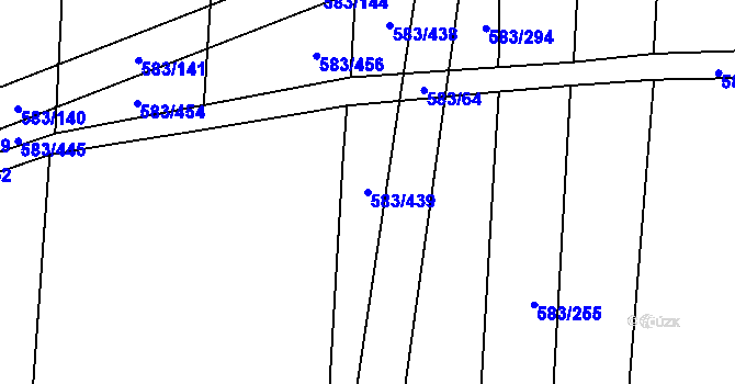 Parcela st. 583/439 v KÚ Osvětimany, Katastrální mapa