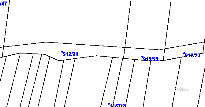 Parcela st. 912/21 v KÚ Osvětimany, Katastrální mapa