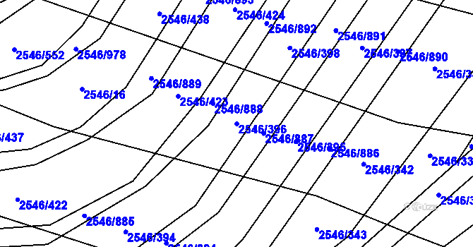 Parcela st. 2546/396 v KÚ Osvětimany, Katastrální mapa