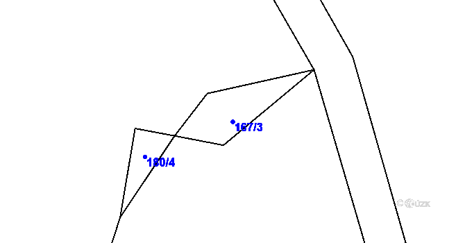 Parcela st. 167/3 v KÚ Dolní Plezom, Katastrální mapa