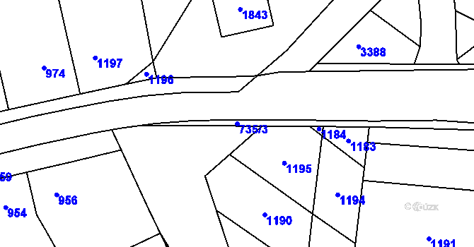 Parcela st. 735/3 v KÚ Otaslavice, Katastrální mapa