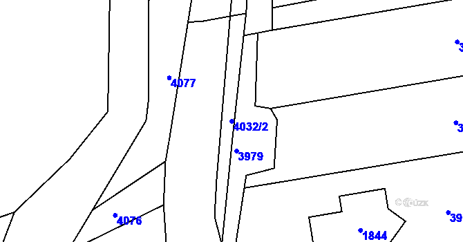 Parcela st. 4032/2 v KÚ Otaslavice, Katastrální mapa
