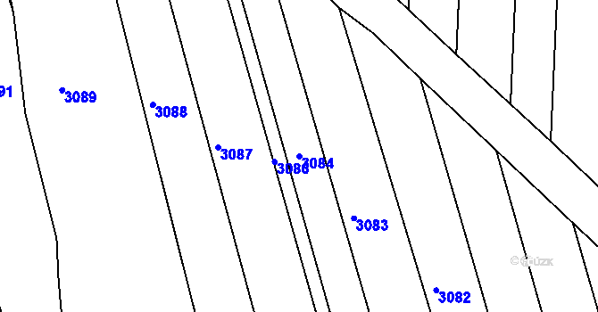 Parcela st. 3084 v KÚ Otaslavice, Katastrální mapa
