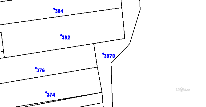 Parcela st. 3978 v KÚ Otaslavice, Katastrální mapa