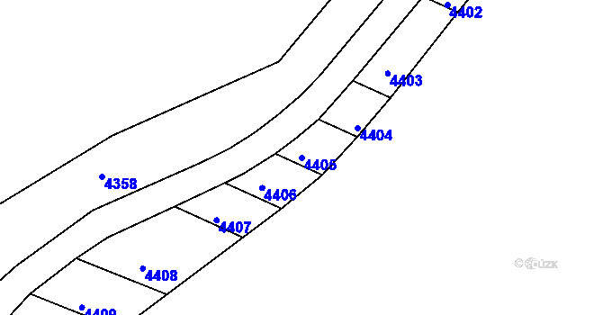 Parcela st. 4405 v KÚ Otaslavice, Katastrální mapa