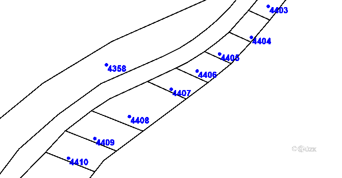 Parcela st. 4407 v KÚ Otaslavice, Katastrální mapa
