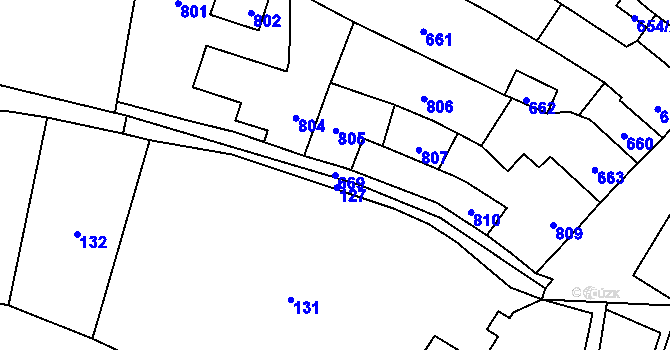 Parcela st. 669 v KÚ Otaslavice, Katastrální mapa