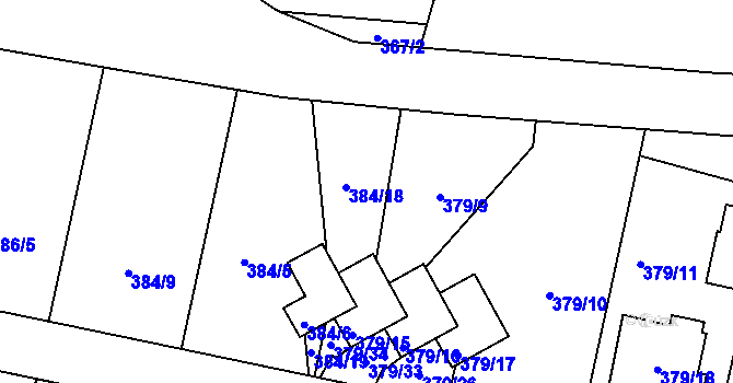 Parcela st. 379/31 v KÚ Otice, Katastrální mapa