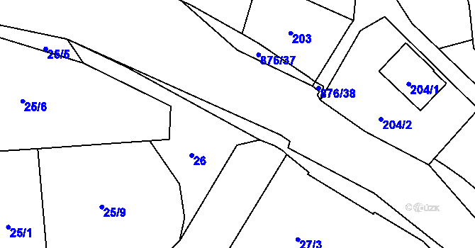 Parcela st. 876/39 v KÚ Otice, Katastrální mapa