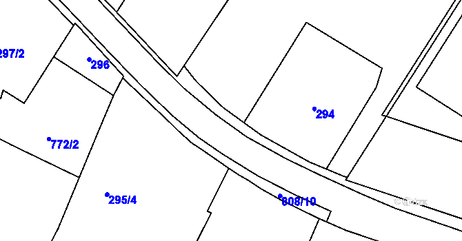 Parcela st. 808/16 v KÚ Otice, Katastrální mapa