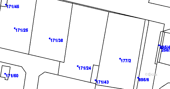 Parcela st. 171/9 v KÚ Otice, Katastrální mapa