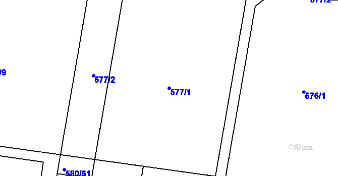 Parcela st. 577/1 v KÚ Otice, Katastrální mapa