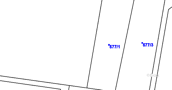 Parcela st. 577/2 v KÚ Otice, Katastrální mapa