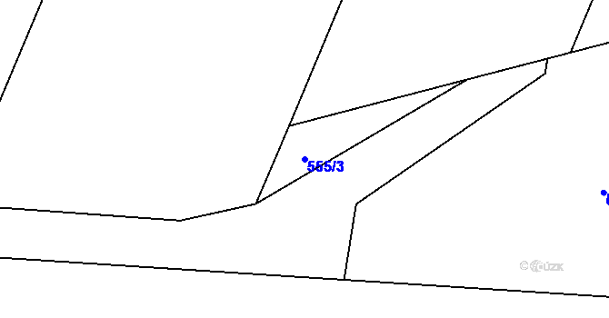 Parcela st. 555/3 v KÚ Otice, Katastrální mapa
