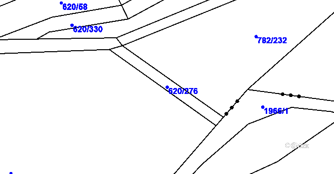 Parcela st. 620/276 v KÚ Otinoves, Katastrální mapa