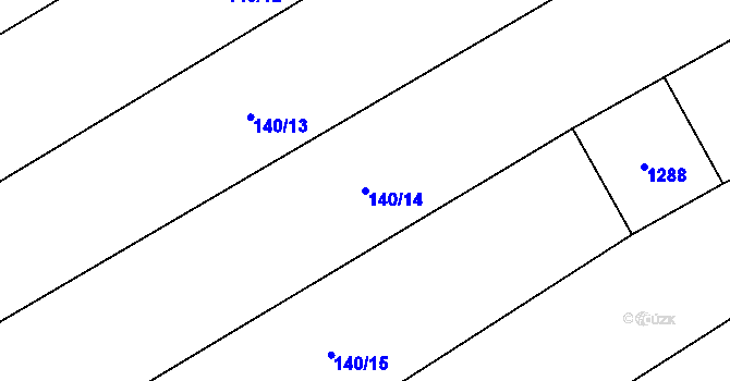 Parcela st. 140/14 v KÚ Otinoves, Katastrální mapa