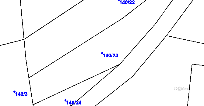 Parcela st. 140/23 v KÚ Otinoves, Katastrální mapa