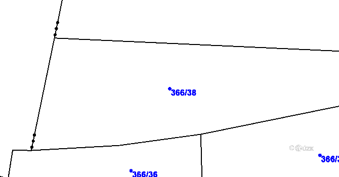 Parcela st. 366/38 v KÚ Otinoves, Katastrální mapa