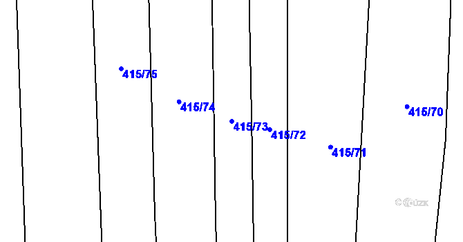 Parcela st. 415/73 v KÚ Otinoves, Katastrální mapa