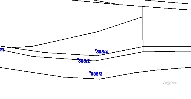 Parcela st. 585/4 v KÚ Otinoves, Katastrální mapa
