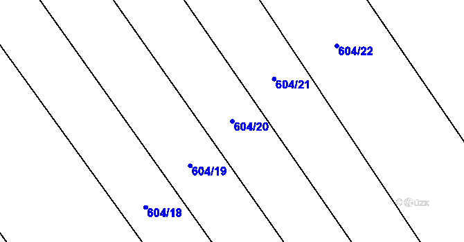 Parcela st. 604/20 v KÚ Otinoves, Katastrální mapa