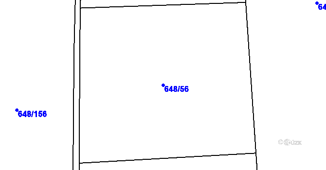 Parcela st. 648/56 v KÚ Otinoves, Katastrální mapa