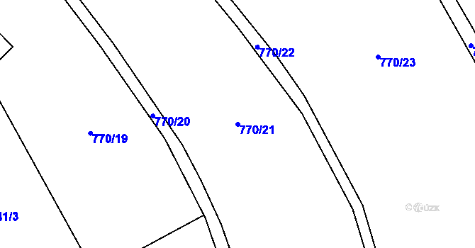 Parcela st. 770/21 v KÚ Otinoves, Katastrální mapa