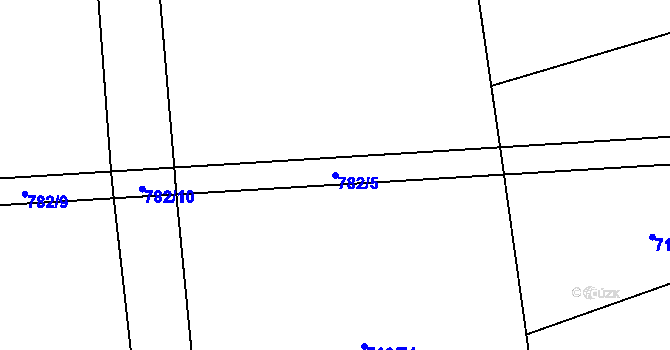 Parcela st. 782/5 v KÚ Otinoves, Katastrální mapa