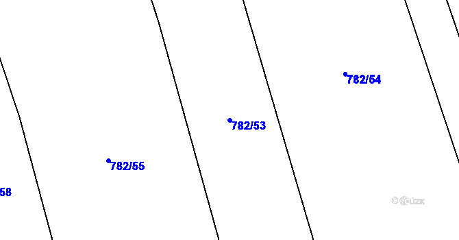 Parcela st. 782/53 v KÚ Otinoves, Katastrální mapa