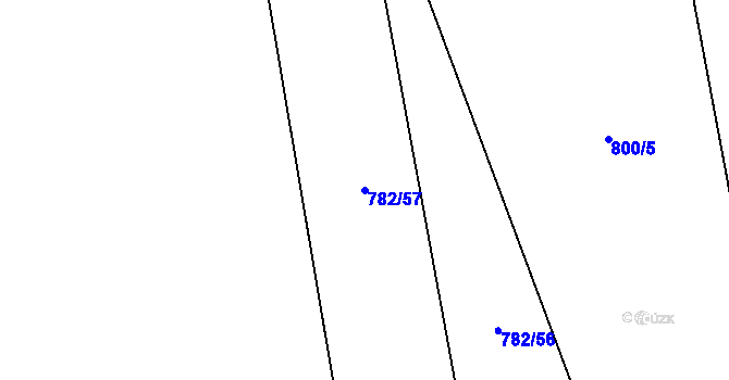 Parcela st. 782/57 v KÚ Otinoves, Katastrální mapa