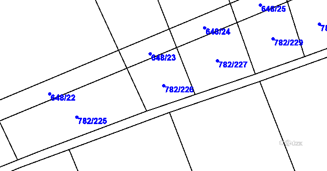 Parcela st. 782/226 v KÚ Otinoves, Katastrální mapa