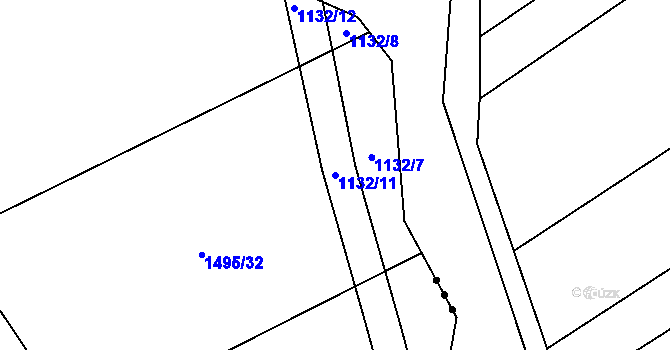 Parcela st. 1132/11 v KÚ Otinoves, Katastrální mapa