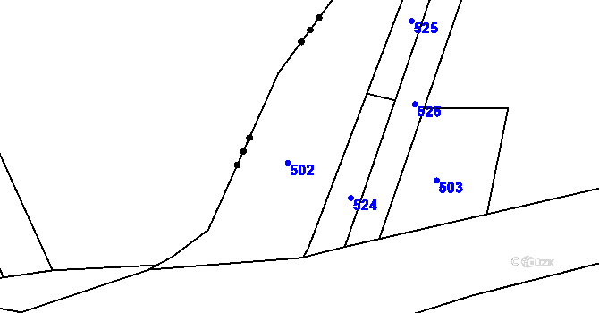 Parcela st. 466/7 v KÚ Otmíče, Katastrální mapa