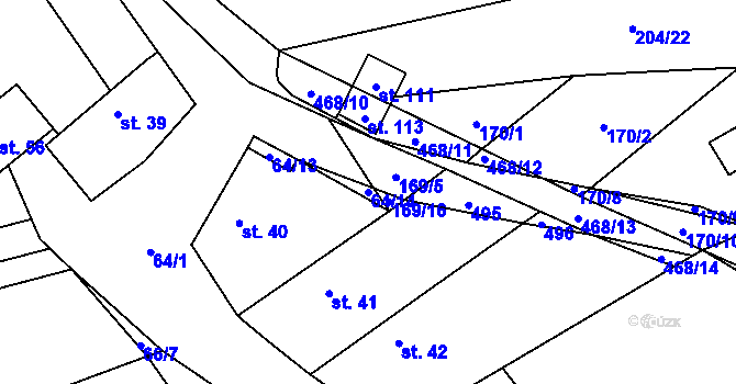 Parcela st. 64/14 v KÚ Otmíče, Katastrální mapa