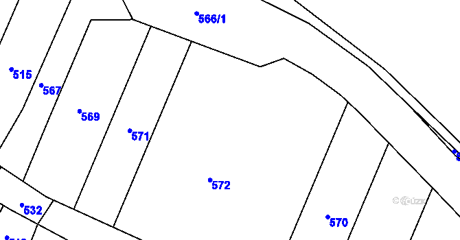 Parcela st. 466/15 v KÚ Otmíče, Katastrální mapa