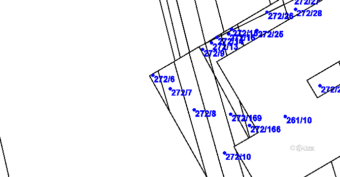 Parcela st. 272/7 v KÚ Otnice, Katastrální mapa