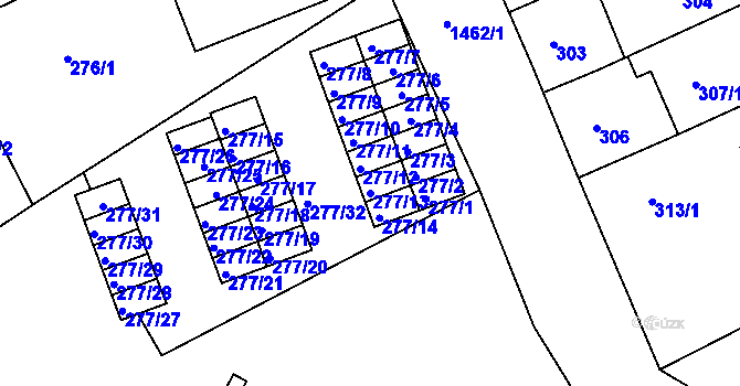 Parcela st. 277/13 v KÚ Otnice, Katastrální mapa