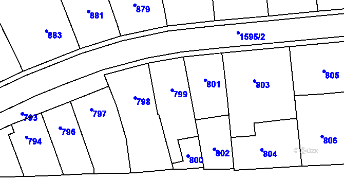 Parcela st. 799 v KÚ Otnice, Katastrální mapa