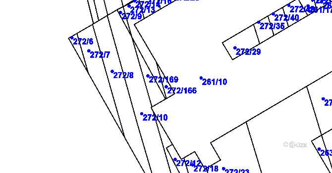 Parcela st. 272/166 v KÚ Otnice, Katastrální mapa
