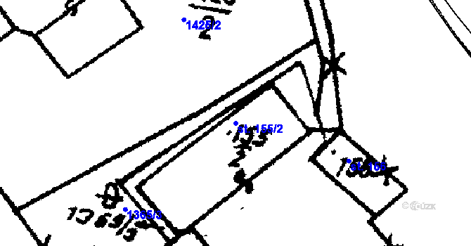 Parcela st. 155/2 v KÚ Otovice u Broumova, Katastrální mapa