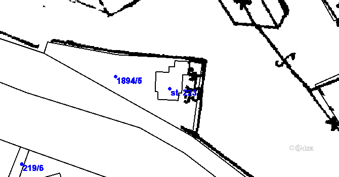Parcela st. 223 v KÚ Otovice u Broumova, Katastrální mapa