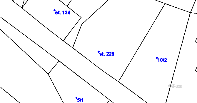 Parcela st. 225 v KÚ Otovice u Broumova, Katastrální mapa