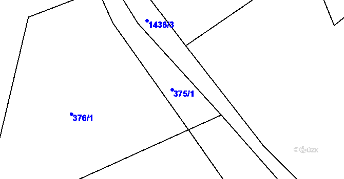 Parcela st. 375/1 v KÚ Otradov, Katastrální mapa