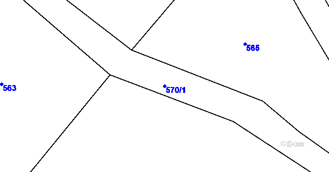 Parcela st. 570/1 v KÚ Otradov, Katastrální mapa