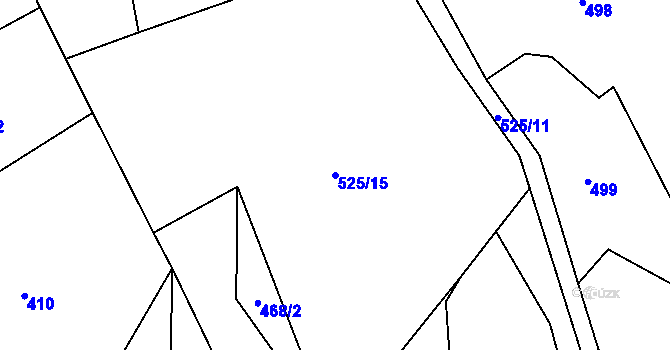 Parcela st. 525/15 v KÚ Otradov, Katastrální mapa