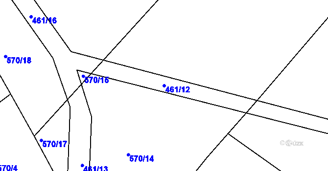Parcela st. 461/12 v KÚ Otradov, Katastrální mapa