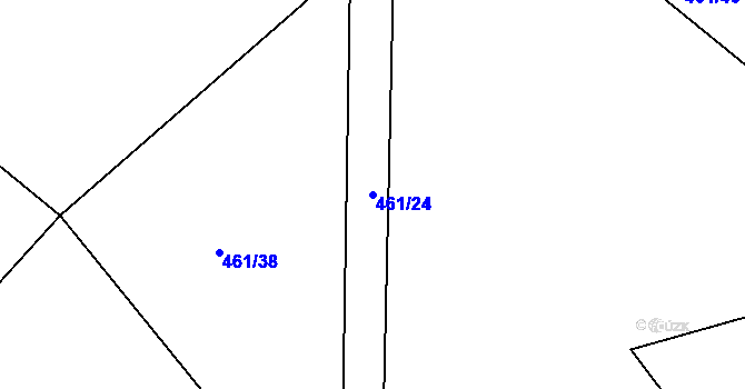 Parcela st. 461/24 v KÚ Otradov, Katastrální mapa